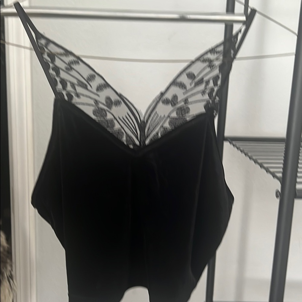 black velvet butterfly crop top